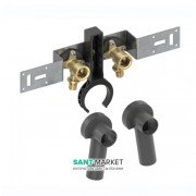 Монтажний комплект з настінними куточками для підключення змішувача Tece TECEflex латунь 80 мм 720536