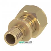 Перехідник прямий Tece TECEflex з накидною гайкою і торцеве ущільнення латунь 40х1 1/2 717517