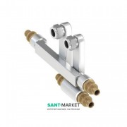 Подвійний трійник для підключення трубок 15 мм до радіаторів Tece TECEflex нікельований 16х15хзаглушка 730130