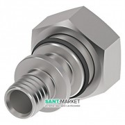 Переходник прямой с накидной гайкой Tece Teceflex никелированный с внутренней резьбой 16х3/4” 7136161