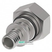 Переходник прямой с накидной гайкой Tece Teceflex никелированный с внутренней резьбой 20х3/4” 7136201