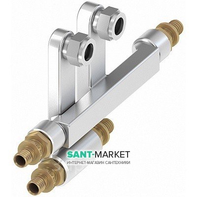 Подвійний трійник для підключення трубок 15 мм до радіаторів Tece TECEflex нікельований 16х15х16 730110