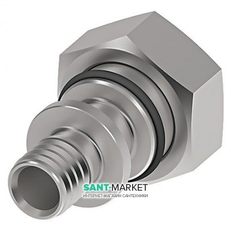 Перехідник прямий з накидною гайкою Tece Teceflex нікельований з внутрішнім різьбленням 16х3 / 4 