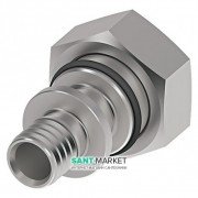 Перехідник прямий з накидною гайкою Tece Teceflex нікельований з внутрішнім різьбленням 16х3 / 4 