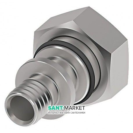 Переходник прямой с накидной гайкой Tece Teceflex никелированный с внутренней резьбой 20х3/4” 7136201