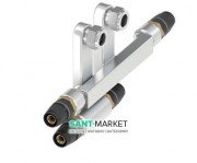 Двойной тройник для подключения трубок 15 мм до радиаторов Tece TECElogo никелированный 16х15Cuх16 8740421