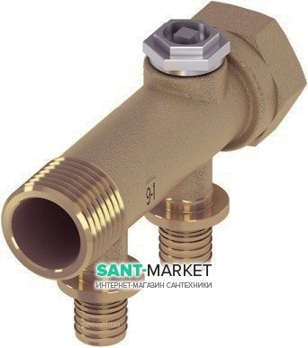 Коллектор 3/4 на 2 контура TECE TECEflex под запрессовку d 16 мм бронза 712201