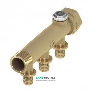 Колектор 3/4 на 3 контуру TECE TECEflex під запрессовку d 16 мм латунь 712008