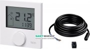 Беспроводной комнатный термостат с LCD дисплеем Tece TECEfloor RTF-D с датчиком температуры пола 77420033