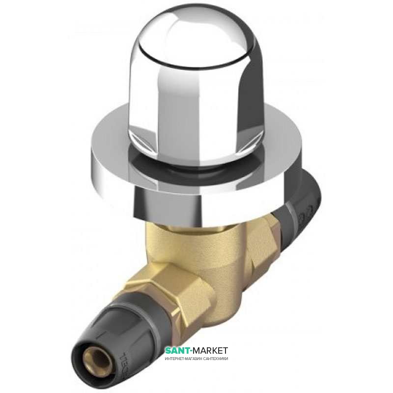 Кульовий кран з ручкою Tece TECElogo латунь хром 20х20 мм 878002