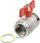 Кульовий кран TECE TECEfloor 3/4 ВР / 1 НР латунь нікель 77381001