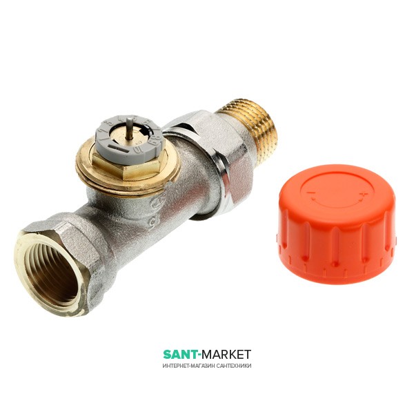 Термостатический вентиль проходной с предварительной настройкой Tece TECEflex латунь 8740431