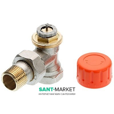 Термостатический вентиль проходной с предварительной настройкой угловой Tece TECEflex латунь 8740432