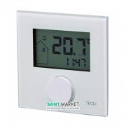Комнатный термостат с LCD дисплеем Tece TECEfloor RT-D 24 Standart обогрев белое стекло 77410043
