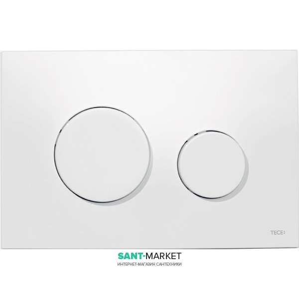 Панель смыва для унитаза TECE TECEloop с двумя клавишами пластиковая белая 9240600