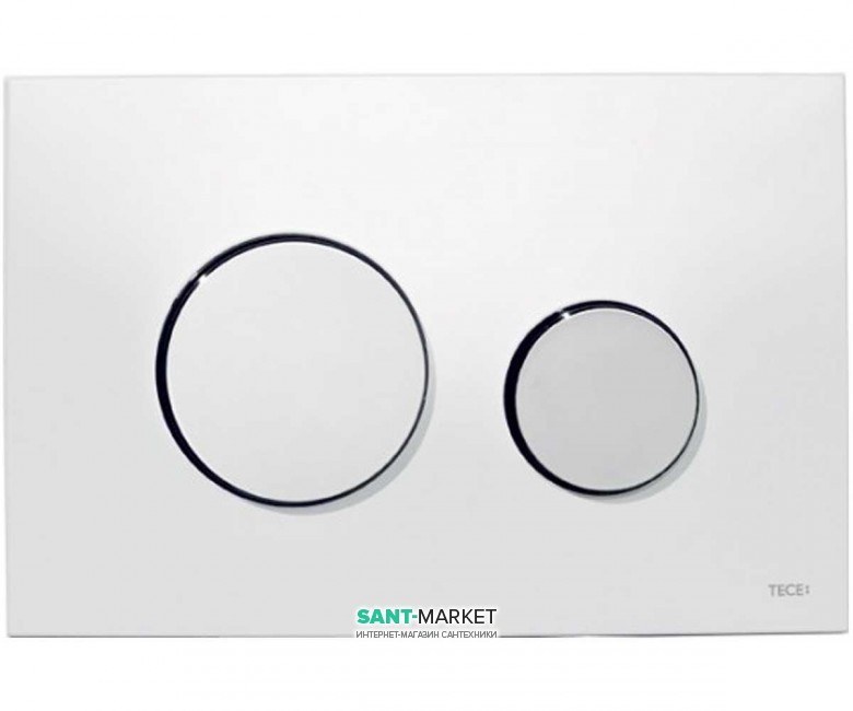 Панель смыва для унитаза TECE TECEloop с двумя клавишами пластиковая хром глянцевый 9240626