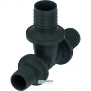 Трійник 90 ° редукційний Tece Teceflex пластик PPSU чорний 16x20 (18) x16 730504