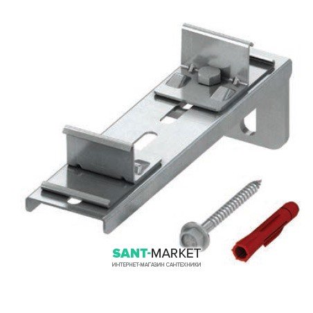 Крепление двойное удлиненное Tece Teceprofil нержавеющая сталь 9030013