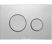 Панель змиву для унітазу TECE TECEloop з двома клавішами пластикова хром матовий 9240625