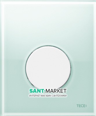 Панель смыва для писсуара TECE TECEloop Urinal стеклянная зеленая цвет клавиши белый 9242651