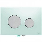 Панель змиву для унітазу TECE TECEloop з двома клавішами скляна зелена клавіші хром матовий 9240652