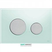 Панель змиву для унітазу TECE TECEloop з двома клавішами скляна зелена клавіші хром матовий 9240652