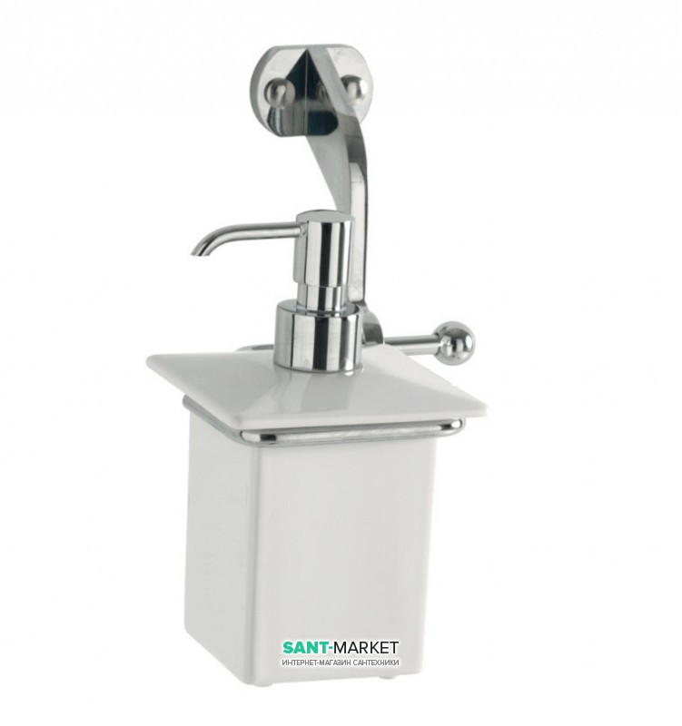 Дозатор для рідкого мила Kerasan Retro білий хром 741290