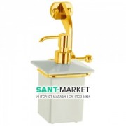 Дозатор для жидкого мыла Kerasan Retro белый золото 741291