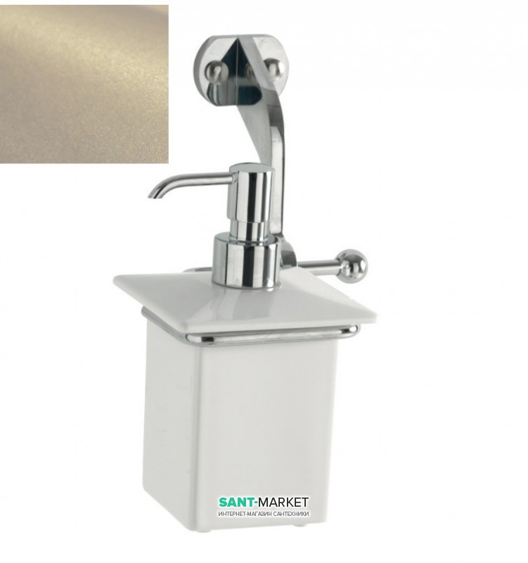 Дозатор для жидкого мыла Kerasan Retro белый бронза 741293