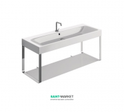 Консоль під раковину Kerasan Cento 120 см зі скляною полицею латунь 9127K1