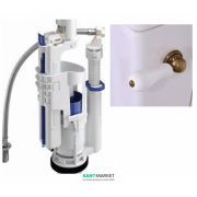 Механізм зливу для бачка моноблок Kerasan Waldorf / Retro з бічною ручкою білий / бронза 754293