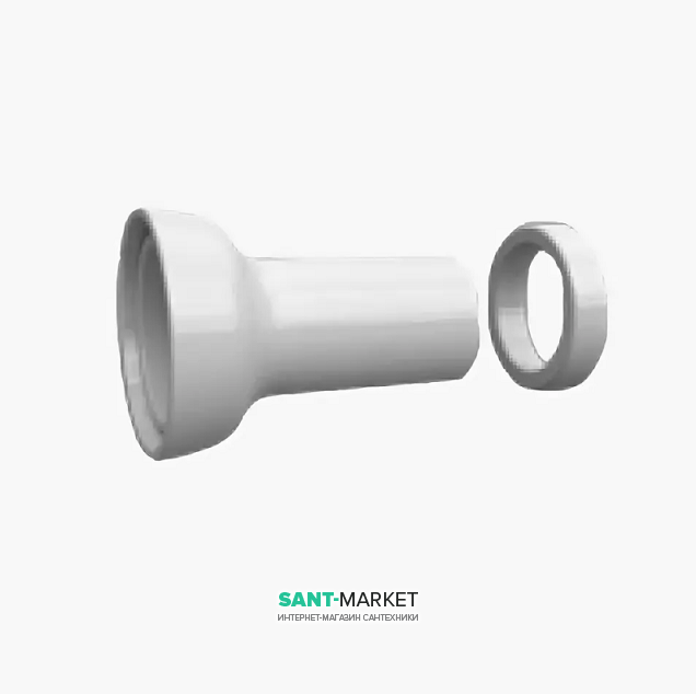 Відведення для унітазів Kerasan для випуску в стіну кераміка білий 754801