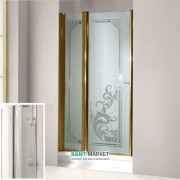 Дверь душевая правосторонняя Kerasan Retro DS профиль бронза прозрачное стекло 9139T3