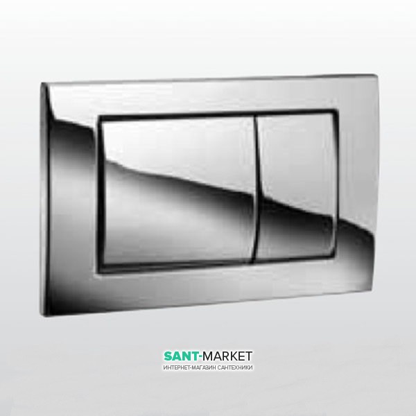 Панель смыва для унитаза Kerasan двойной смыв хром 752703