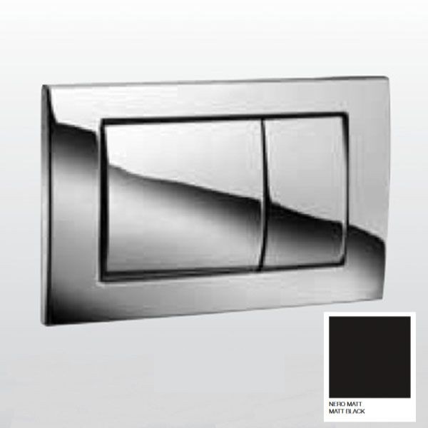 Панель змиву для унітазу Kerasan подвійний змив чорний матовий 752704