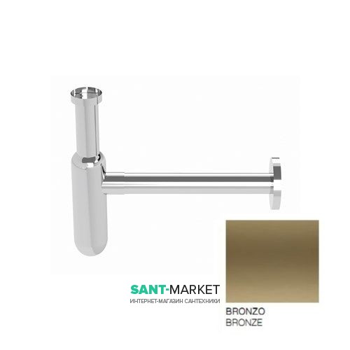 Сифон для раковины Kerasan Lux бутылочный 1” 1/4 бронза 923593