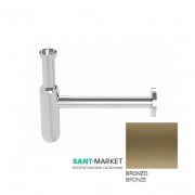 Сифон для раковины Kerasan Lux бутылочный 1” 1/4 бронза 923593