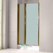 Дверь душевая правосторонняя Kerasan Retro DS профиль бронза матовое стекло 9139S3