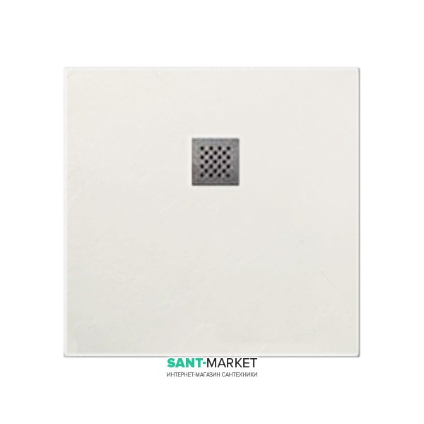 Душевой поддон мраморный Kerasan H2.5 80х80 см белый матовый 703030