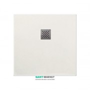 Душовий піддон мармуровий Kerasan H2.5 80х80 см білий матовий 703030