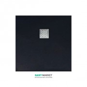 Душевой поддон мраморный Kerasan H2.5 80х80 см антрацит 703054