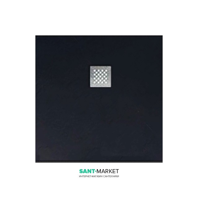 Душевой поддон мраморный Kerasan H2.5 90х90 см антрацит 703154