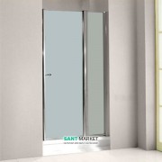 Дверь душевая левосторонняя Kerasan Retro SX профиль хром матовое стекло 9140S0