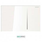 Панель змиву для унітазу Geberit Sigma70 подвійний змив скло біле 115.620.SI.1