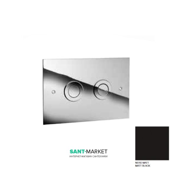 Панель смыва для унитаза Kerasan двойной смыв чёрный матовый 752831