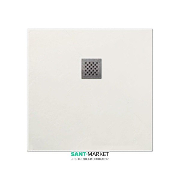 Душевой поддон мраморный Kerasan H2.5 80х80 см белый матовый 703030