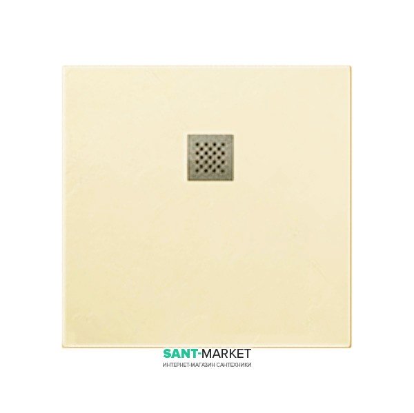 Душевой поддон мраморный Kerasan H2.5 80х80 см кремовый матовый 703065