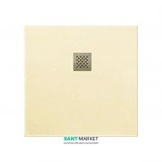 Душевой поддон мраморный Kerasan H2.5 80х80 см кремовый матовый 703065