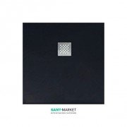 Душовий піддон мармуровий Kerasan H2.5 90х90 см антрацит 703154