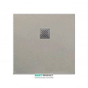 Душовий піддон мармуровий Kerasan H2.5 90х90 см сірий матовий 703159